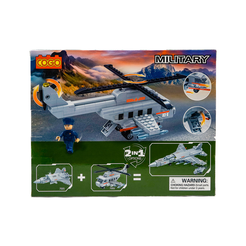 2 in 1 Helicopter & Jet Block Set 7048413