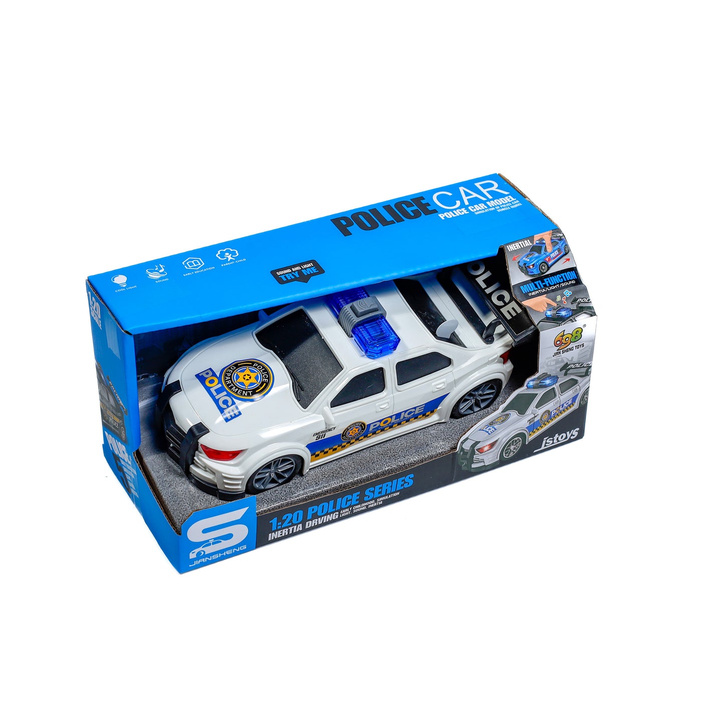 Police Car Friction Pull and Go (JS167C)