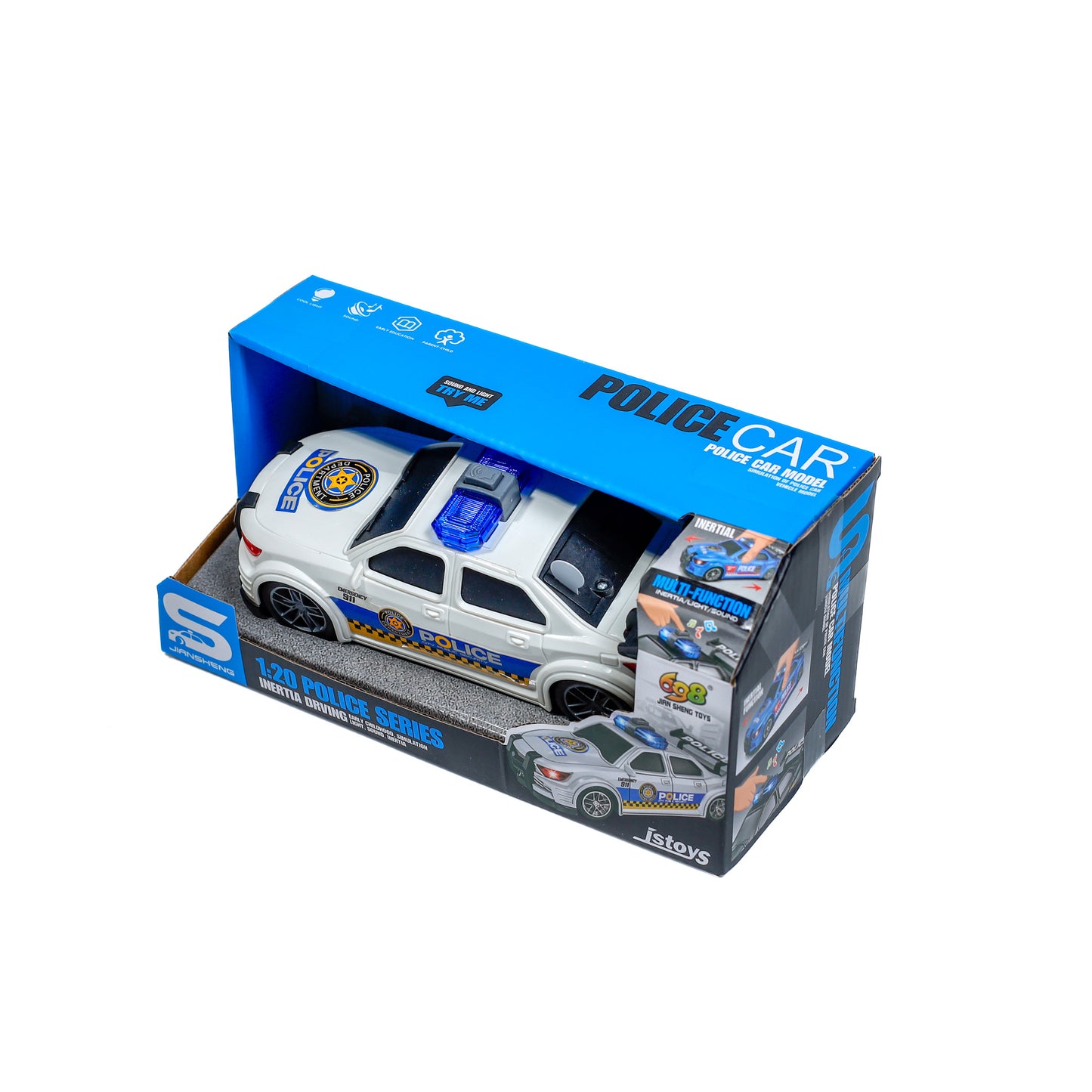 Police Car Friction Pull and Go (JS167C)