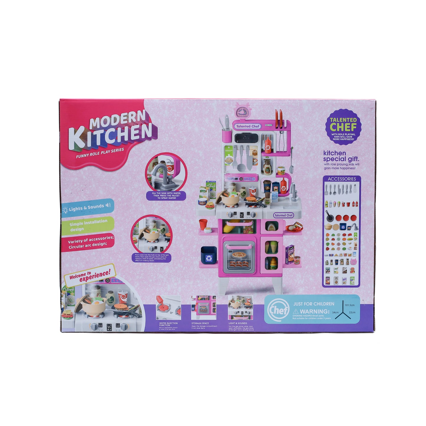 Modern Pink Kitchen Set 104 pieces 922-211