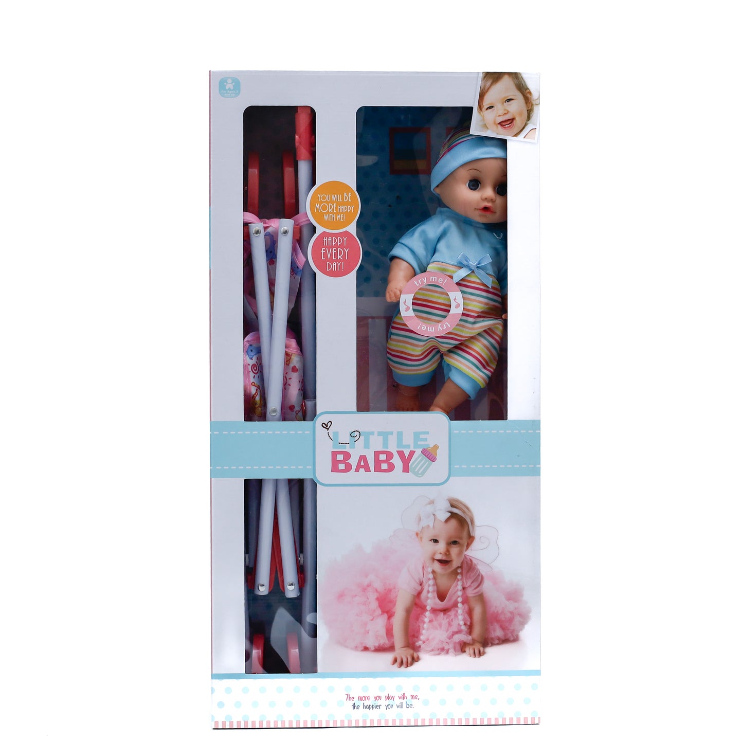 Soft Baby-Doll Stroller Set 655-8C