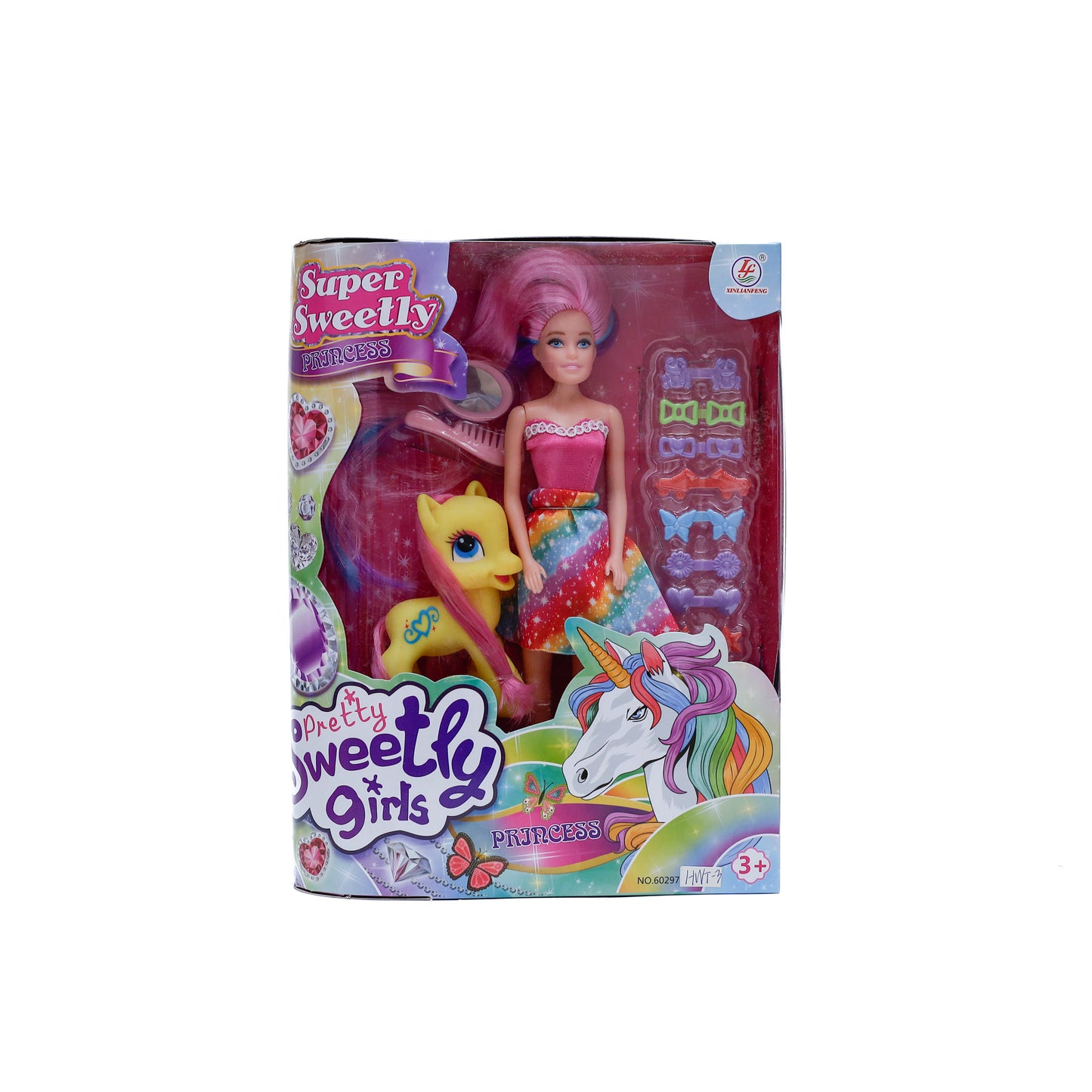 Unicorn Barbie Set 60297HWT-3