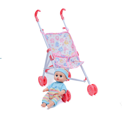 Soft Baby-Doll Stroller Set 655-8C