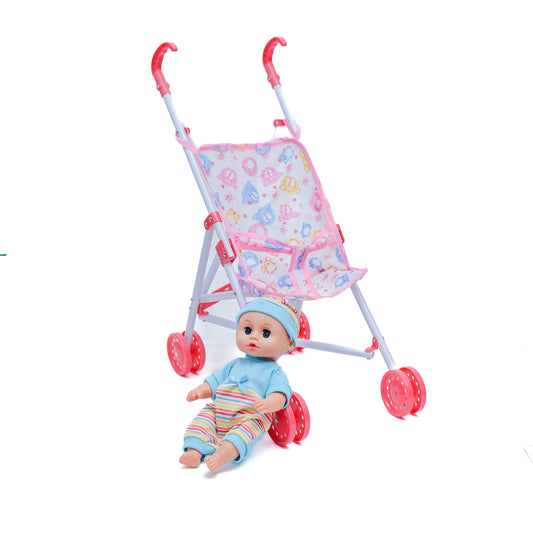 Soft Baby-Doll Stroller Set 655-8C