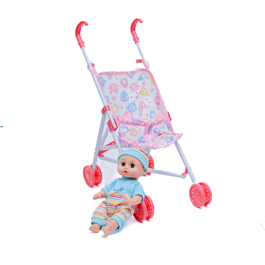Soft Baby-Doll Stroller Set 655-8C